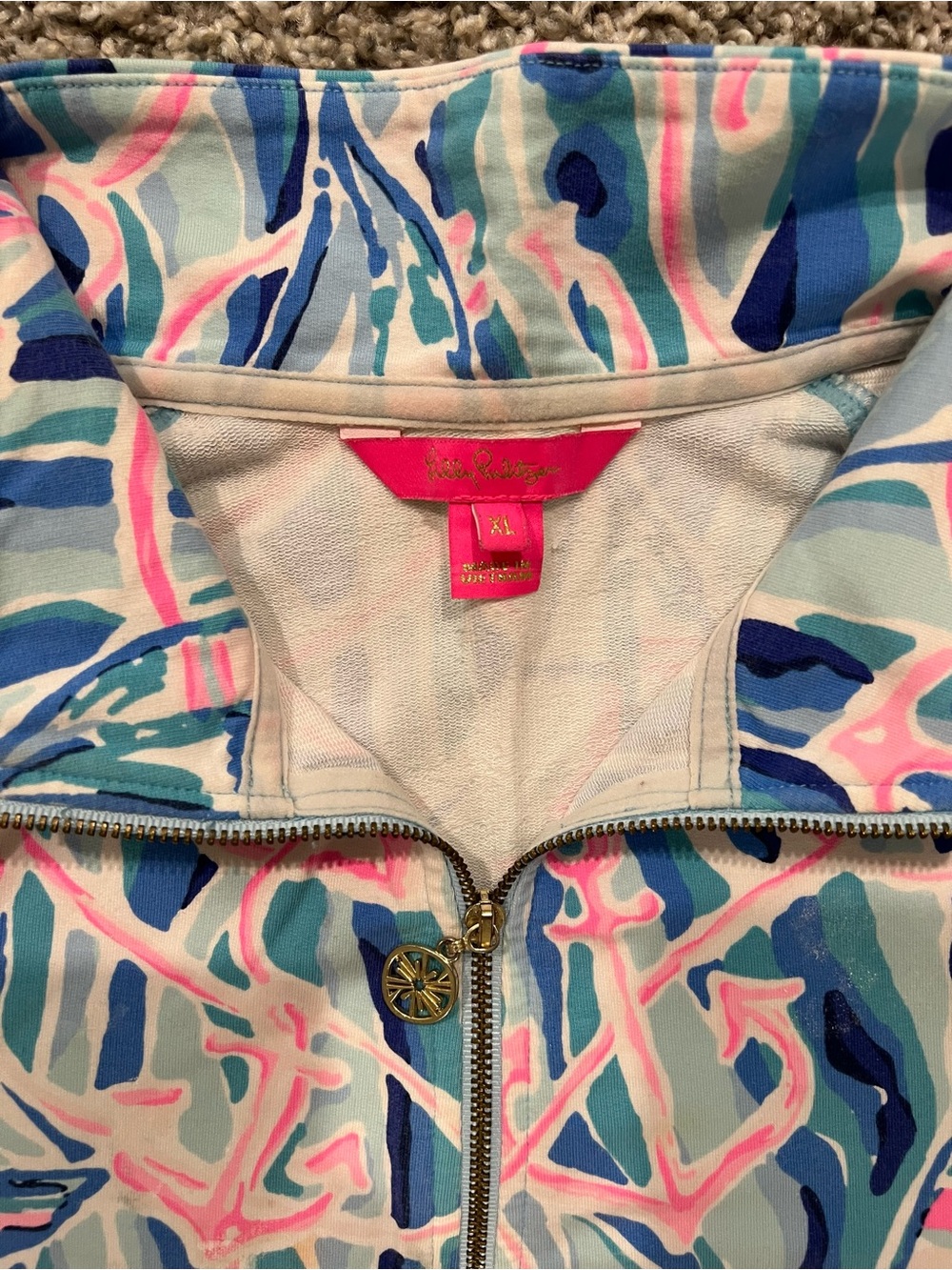 Lilly Pulitzer “Reel Nauti” Sailboat Print Skipper Popover - Picture 2 of 7